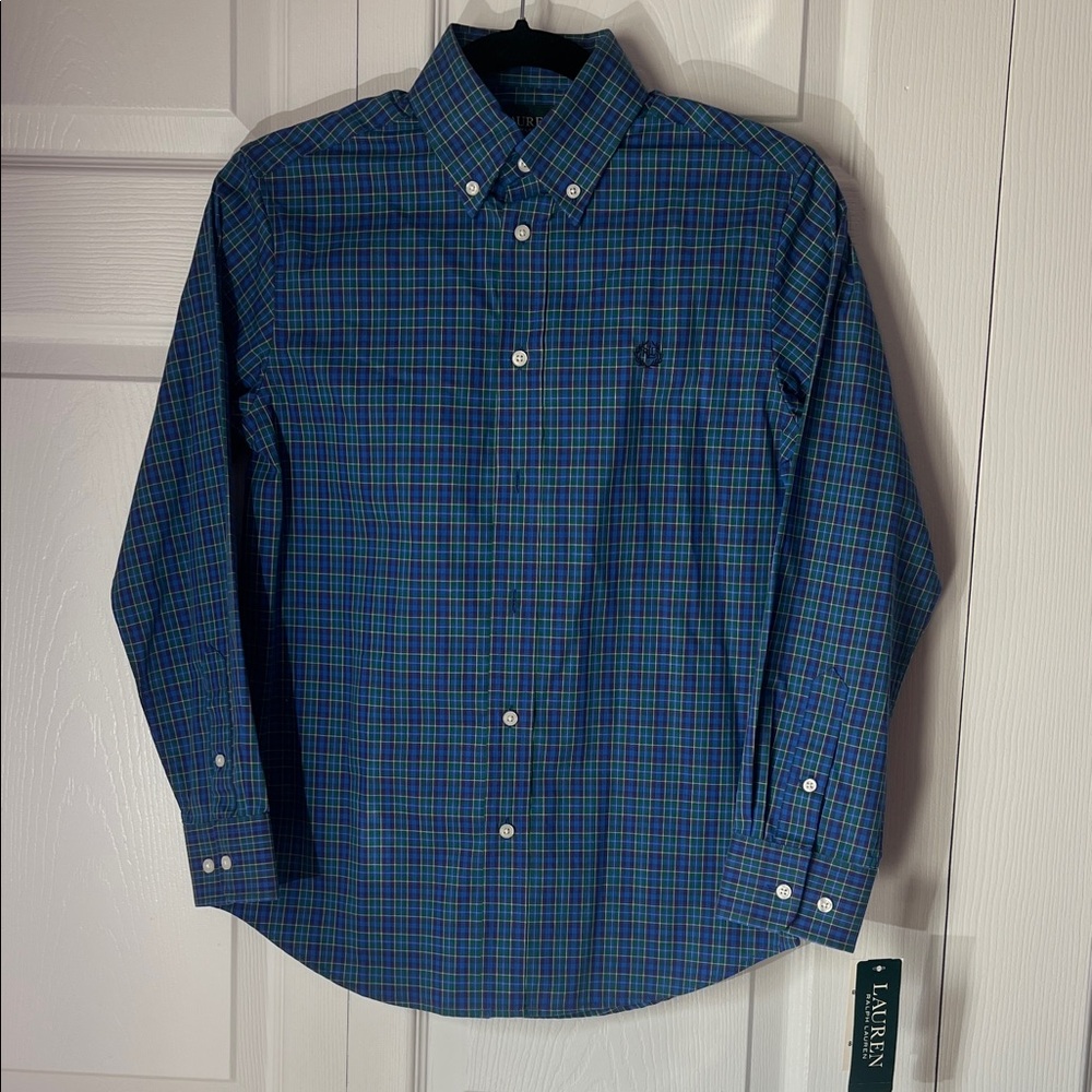 Boys's Blue Plaid Shirt